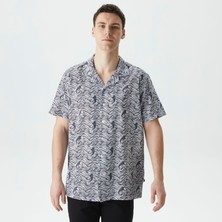 Nautıca Erkek Beyaz Classıc Fıt Kısa Kollu Desenli Gömlek W45432T.1BW