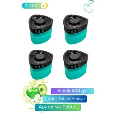 Vcalla Nem Alıcı - Rutubet Giderici Elma ( 4 Adet 500 Gram Aparat ve 4 Adet 500 Gram Tablet )