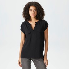 Nautica Kadın Siyah Relaxed Fit Bluz 45W210T.0TB