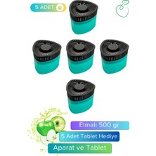 Vcalla Nem Alıcı - Rutubet Giderici Elma ( 5 Adet 500 Gram Aparat ve 5 Adet 500 Gram Tablet )