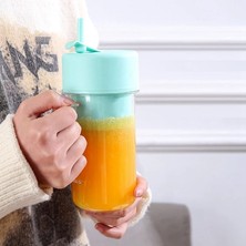 Pengfu Shop Pembe Tarzı Elektrikli Meyve Sıkacağı Mini Taşınabilir Blender Meyve Karıştırıcılar Sıkacakları Çok Fonksiyonlu Meyve Suyu Yapımcısı Makinesi Blender Samanla (Yurt Dışından)