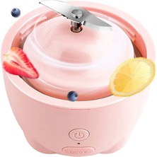 Pengfu Shop Pembe Tarzı Taşınabilir Karıştırıcılar Mini Elektrikli Meyve Sıkacağı USB Basın Şarj Manuel Sıkacakları Bardak 330 ml Kişisel Mutfak Robotu Makinesi Meyve Suyu Sıkacağı (Yurt Dışından)