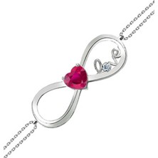 Bella Gloria Altın Kaplamalı Kırmızı Kuartz 'Sonsuz Aşkıma' Pırlanta Bileklik (GPB0016)