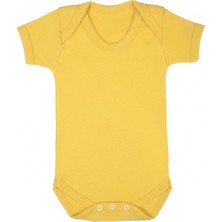 Sema Baby Prematüre Yarım Kol penye Çıtçıtlı Badi - Sarı