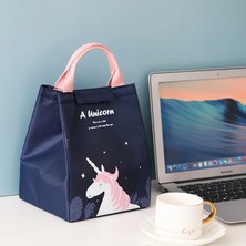 ZhuningShop3 C Stili Yeni Sevimli Karikatür Unicorn Öğle Yemeği Çantası Çocuklar Kadınlar Termal Soğutucu Çanta Yalıtımlı Su Geçirmez Bez Taşıma Depolama Bento Kılıfı (Yurt Dışından)