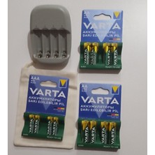 Varta 8 Adet Varta 2100MAH Aa Kalem +4 Adet Varta 800MAH Aaa Ince Pil+Ikea Stenkol Şarj Aleti (Aa-Aaa)+Kese