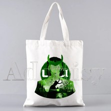 ZhuningShop3 Bir Stil Loki Hero Rocky Prank Yaramazlık Tanrısı Alışveriş Çantası Eko Tuval Pamuklu Alışverişçi Bolsas De Tela Çanta Alışverişi Yeniden Kullanılabilir Sacolas (Yurt Dışından)