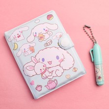 Kawaii Sanrioo Karakterler Mini Defter Kalem Set