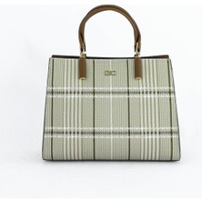 Louisiana Polo Kriste Bell Kadın Çanta Ekose - Bej 7406-E