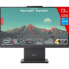 Lenovo Ideacentre Aıo 24IRH9 Intel Core I5-13420H 64GB Ddr5 1tb SSD Intel UHD Graphics WIN11 Pro 23.8 IPS Fhd Siyah F0HN0057TR-641W Siyah All In One Bilgisayar