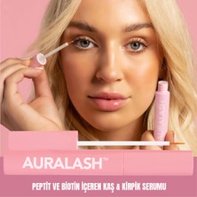 Auralash 2'li Peptit ve Biotin Içeren Besleyici, Güçlendirici Kaş & Kirpik Serumu