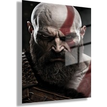 Gaagart Temperli Gerçek Cam Tablo God Of War Karakteri Kratos