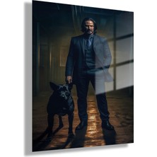 Gaagart Temperli Gerçek Cam Tablo Film Karakteri John Wick