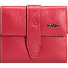 Louisiana Polo Grande Hakiki Deri Kadın Cüzdan Kırmızı 2633