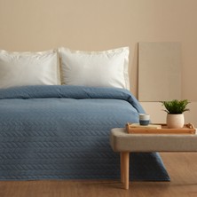 Oglo Çift Kişilik Yatak Örtüsü Indigo 200X220CM
