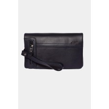 Louisiana Polo Grande Hakiki Deri Erkek El Çantası Siyah 4271