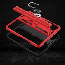 Case World Samsung Galaxy Z Fold 5 Kapak Military Yüzüklü Stantlı Panzer Tank Kılıf - Siyah