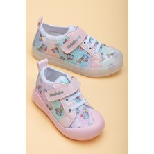 Dilimler Ayakkabı Şirinbebe Şiringenç Keten Pudra Kız İlkadım Bebek Çocuk Ayakkabısı