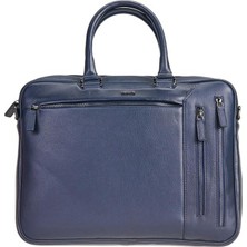 Louisiana Polo Grande Erkek Hakiki Deri Evrak Çantası Lacivert 6883