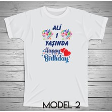 Yüksel 34 Kişiye Özel Isim Baskılı Doğum Günü  T-Shirt Micro Polyester Terletmez