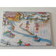 Kış Mevsim Ahşap Yapboz Puzzle 25X35 Cm. 35 Parça