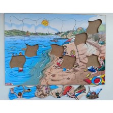 Yaz Mevsim Ahşap Yapboz Puzzle 25X35 Cm. 35 Parça