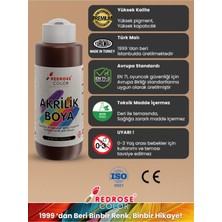 Red Rose Kahverengi Akrilik Boya 120 ml Sanatsal, Dekoratif, Hobi Amaçlı, Canlı Renkler