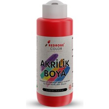 Red Rose Kırmızı Akrilik Boya 120 ml Sanatsal, Dekoratif, Hobi Amaçlı, Canlı Renkler