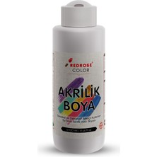 Red Rose Beyaz Akrilik Boya 120 ml Sanatsal, Dekoratif, Hobi Amaçlı, Canlı Renkler