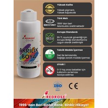 Red Rose Beyaz Akrilik Boya 120 ml Sanatsal, Dekoratif, Hobi Amaçlı, Canlı Renkler