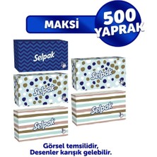 Selpak Maksi Kutu Mendil 5 x 100 Yaprak