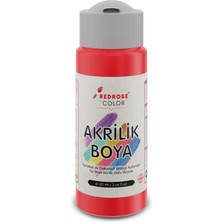 Red Rose Kırmızı Akrilik Boya 60 ml Sanatsal, Dekoratif, Hobi Amaçlı, Canlı Renkler