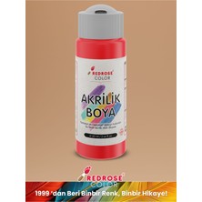 Red Rose Kırmızı Akrilik Boya 60 ml Sanatsal, Dekoratif, Hobi Amaçlı, Canlı Renkler