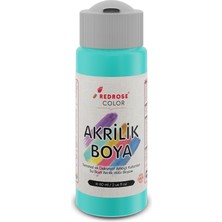 Red Rose Turkuaz Akrilik Boya 60 ml Sanatsal, Dekoratif, Hobi Amaçlı, Canlı Renkler