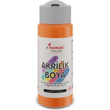 Red Rose Turuncu Akrilik Boya 60 ml Sanatsal, Dekoratif, Hobi Amaçlı, Canlı Renkler