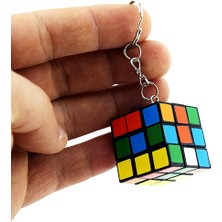 Çerçici Nostaljik Zeka Küpü Sihirli Mini Rubik Anahtarlık