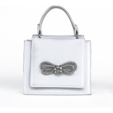 Louisiana Polo Kadın Abiye Portföy Çanta Saten Beyaz Y10111-09