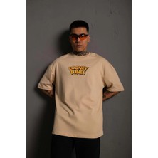 Zenwave Erkek Dijital Baskılı T-Shirt - Bej