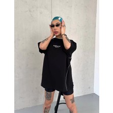 Tarz Yeri Unisex Arabiye Detaylı T-Shirt - Siyah