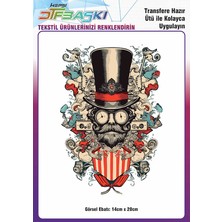 F17 Ajans Vintage Ütü ile Yapışan Tişört Tekstil Dtf Baskı