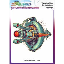 F17 Ajans Vintage Ütü ile Yapışan Tişört Tekstil Dtf Baskı