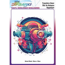 F17 Ajans Vintage Ütü ile Yapışan Tişört Tekstil Dtf Baskı