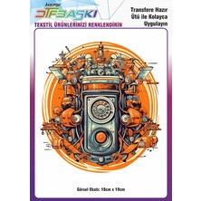 F17 Ajans Vintage Ütü ile Yapışan Tişört Tekstil Dtf Baskı