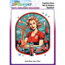 F17 Ajans Vintage Ütü ile Yapışan Tişört Tekstil Dtf Baskı