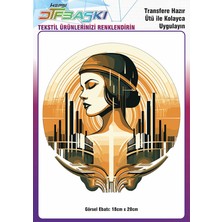 F17 Ajans Vintage Ütü ile Yapışan Tişört Tekstil Dtf Baskı