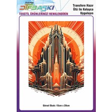 F17 Ajans Vintage Ütü ile Yapışan Tişört Tekstil Dtf Baskı