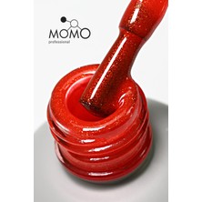 Momo Professional Kalıcı Oje S033  Altın Simli Alev Kırmızı 14 ml