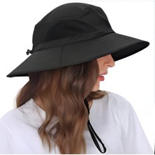Tezzgelsin Unisex Geniş Kenarlı Fileli Katlanabilir Plaj Şapkası