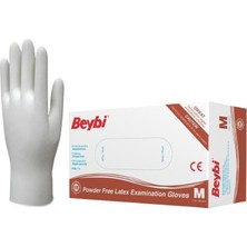 Beybi Lateks Pudrasız Eldiven - 100'LÜK Kutu - M(5 Ad)