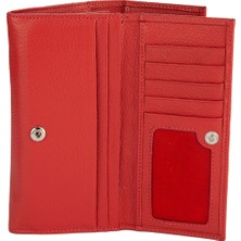 Karalı Deri  Kadın  Portföy Cüzdanı  Fuşya BC411-11